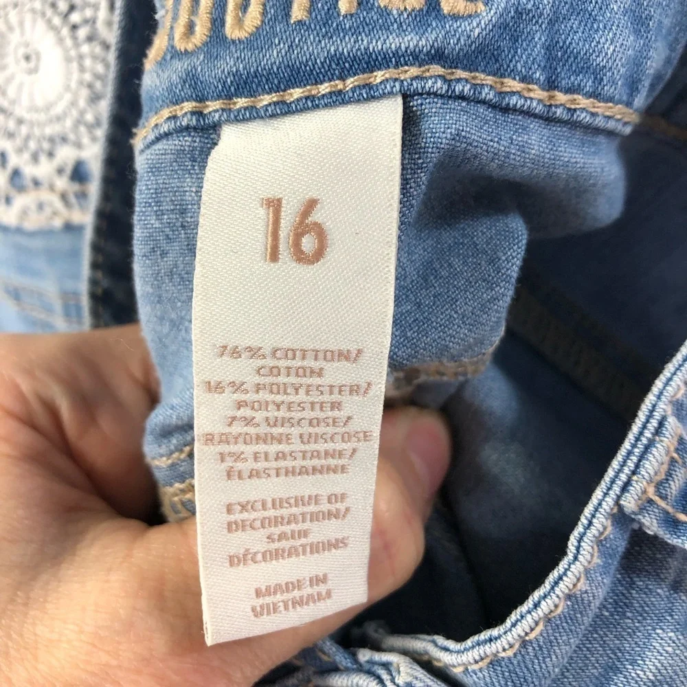 BTS Clothing Bundle Justice Overalls Shortalls 14/16 Lot of 2 Denim Jean